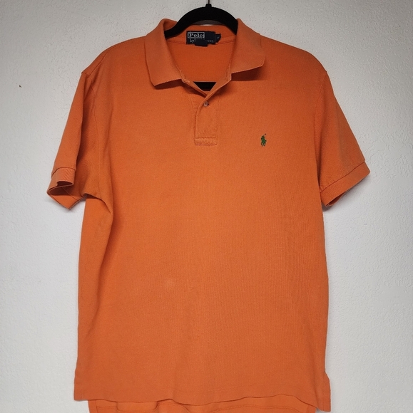 Vintage Polo by Ralph Lauren Men's Orange Polo Shirt - Picture 1 of 8